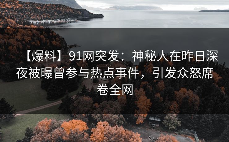 【爆料】91网突发：神秘人在昨日深夜被曝曾参与热点事件，引发众怒席卷全网