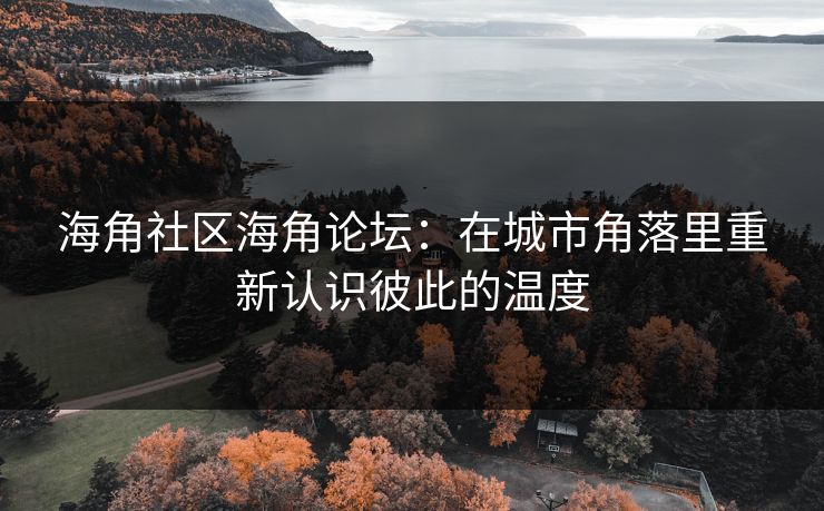 海角社区海角论坛：在城市角落里重新认识彼此的温度
